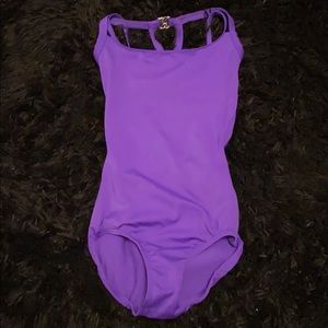 Purple body wrappers leotard